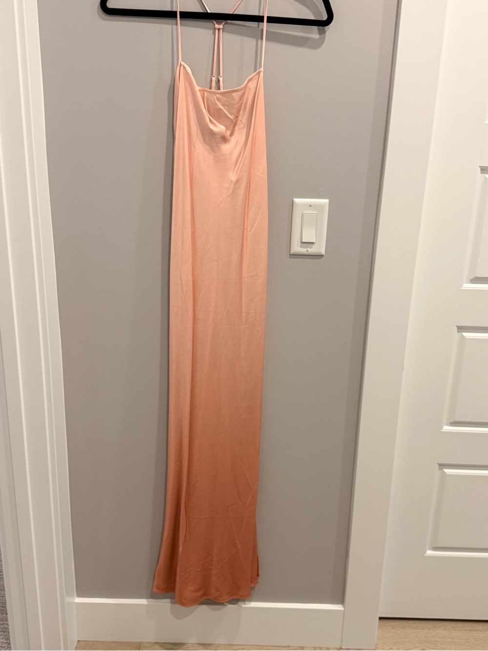 AllSaints Soft Pink Ombre Slip Dress with Adjustable Straps